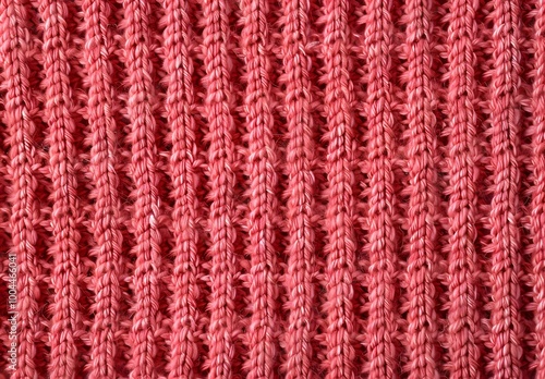 Seamless Red Knit Fabric Texture Background