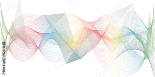 abstract blue wave line on the white background image unique pattern graphics element modern summer creative gradient effect on the line vector illustration futuristic technological canvas template