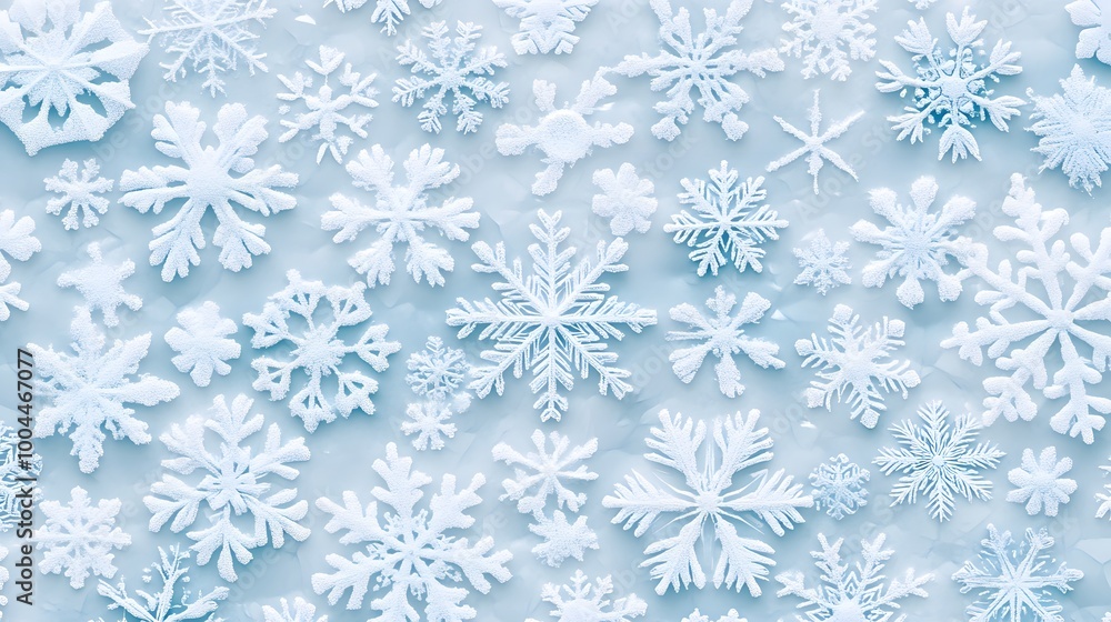Background Pattern of intricate snowflakes Background Pattern of intricate snowflakes