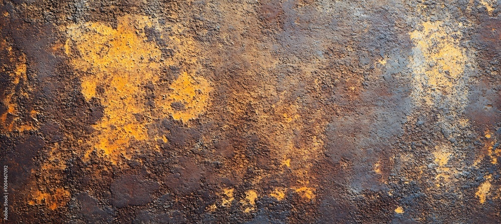 Rusted Metal Texture Background - Brown & Yellow Grunge Rusted Metal Texture Background - Brown & Yellow Grunge