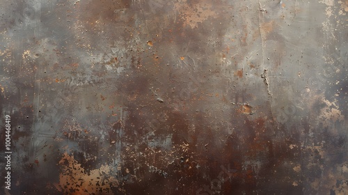 Rustic Brown Metal Texture with Paint Stains