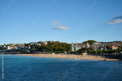 View of Ondarreta beach in Donostia, San Sebastian photo