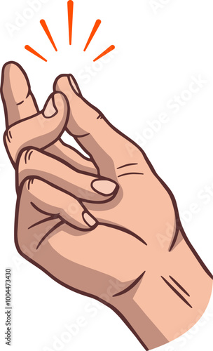 Illustration of a finger snap.