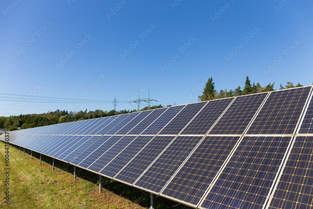 Solar Power Station in the autumn Landscape Solar Power Station in the autumn Landscape
