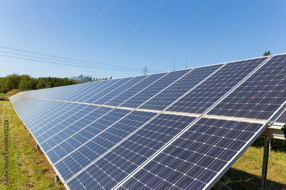 Solar Power Station in the autumn Landscape Solar Power Station in the autumn Landscape