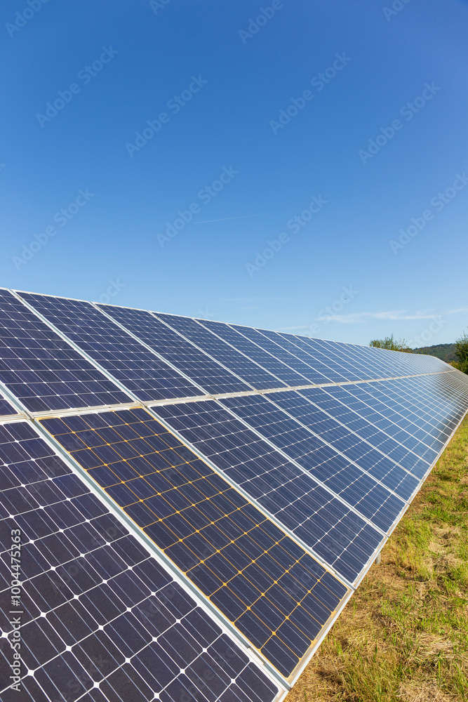 Solar Power Station in the autumn Landscape