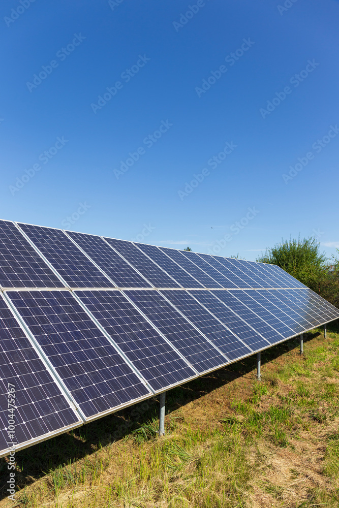 Solar Power Station in the autumn Landscape