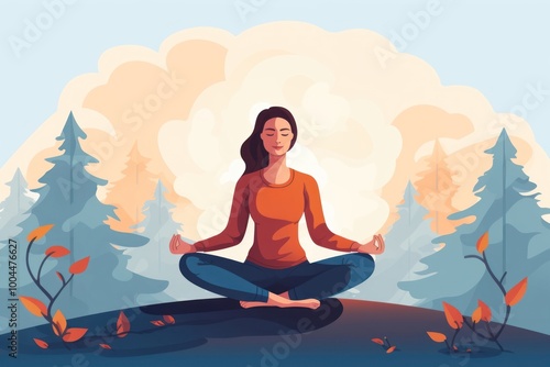 Wallpaper Mural Yoga sports adult woman. Torontodigital.ca