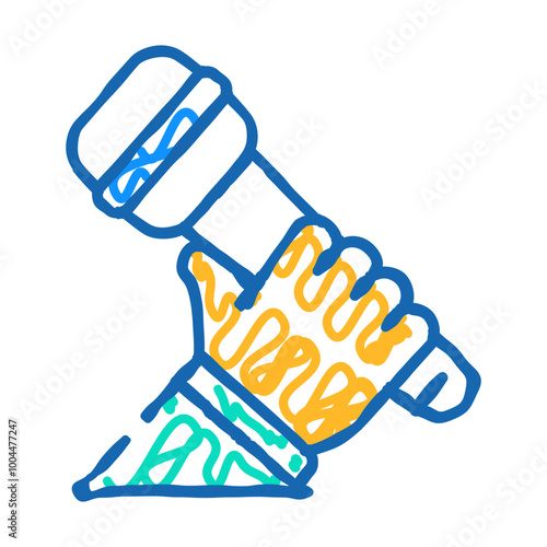 vocal music doodle icon sketch vector. vocal music sign. isolated symbol illustration