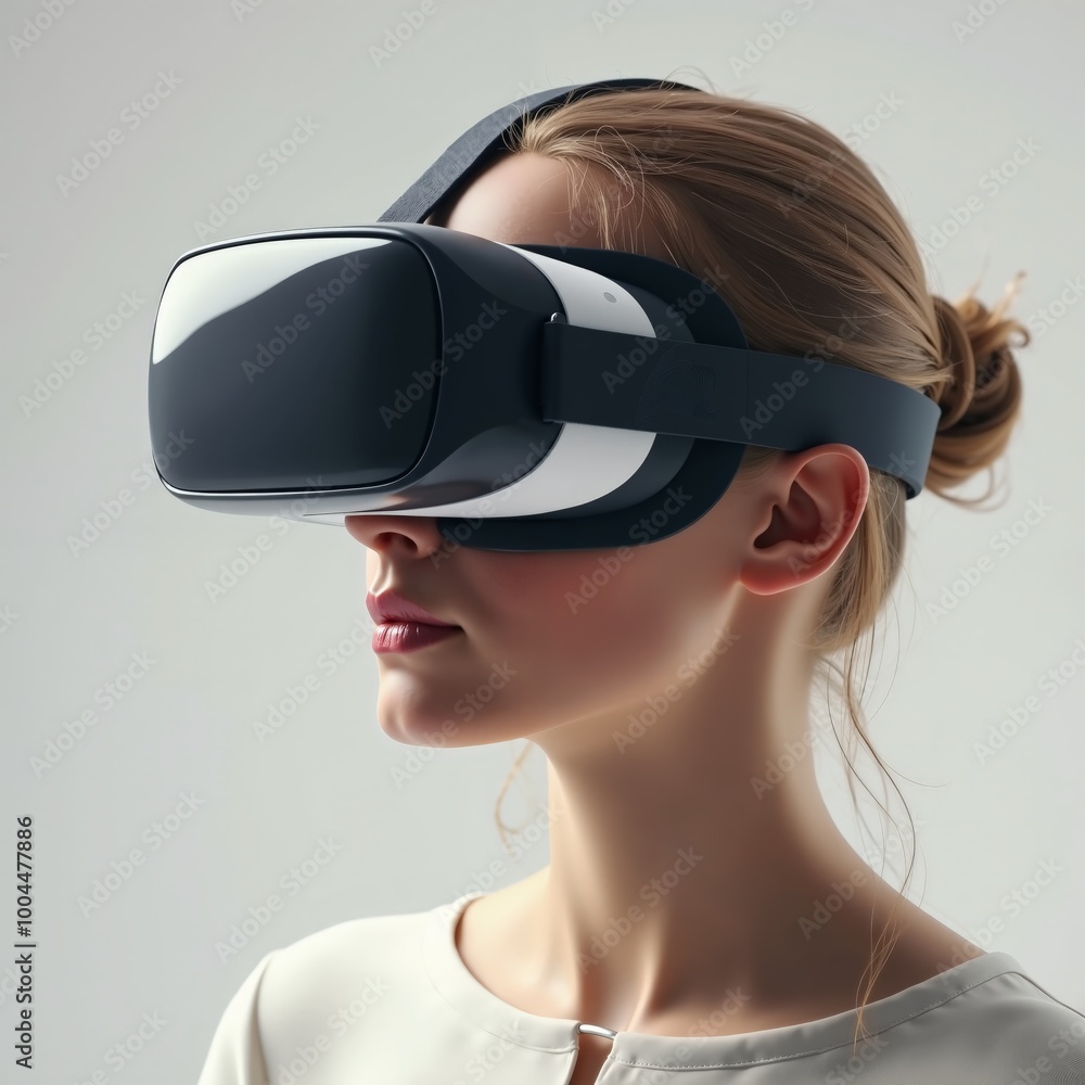 People Using VR Headsets to Explore a Virtual Reality Experience: Future Technology, Gaming, Immersive Entertainment and Metaverse Concepts People Using VR Headsets to Explore a Virtual Reality Experience: Future Technology, Gaming, Immersive Entertainment and Metaverse Concepts