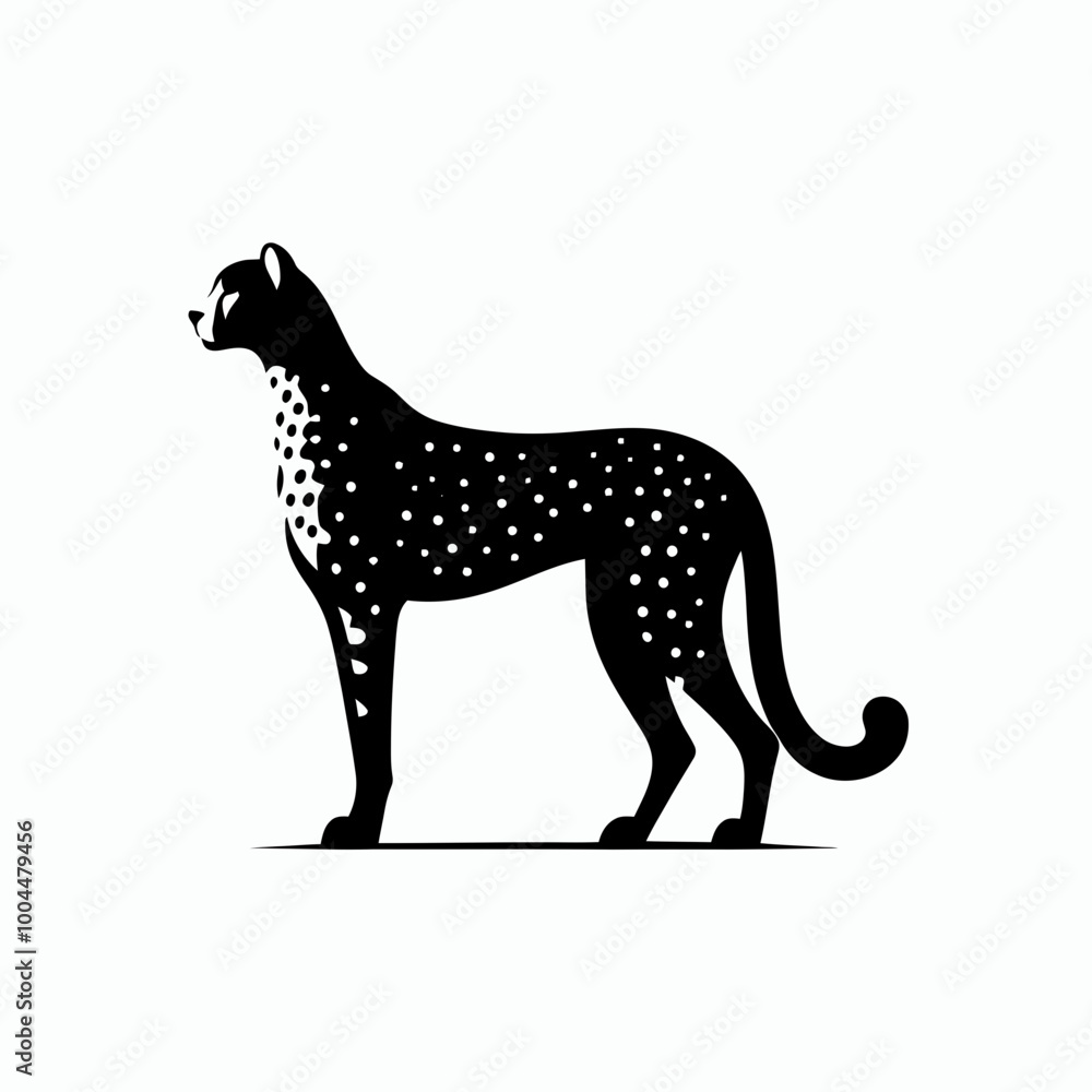 Silhouette of a cheetah in full sprint, showcasing the speed and grace of the fastest land animal, silhouette of running cheetah Silhouette of a cheetah in full sprint, showcasing the speed and grace of the fastest land animal, silhouette of running cheetah