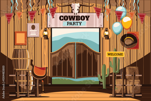 Modern of Cowboy Party Photobooth Design