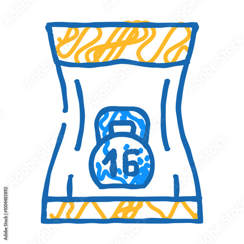 feeling of heaviness doodle icon sketch vector. feeling of heaviness sign. isolated symbol illustration