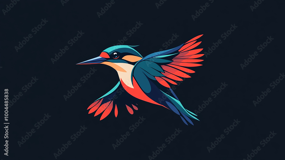 Kingfisher Logo Design illustration Kingfisher Logo Design illustration