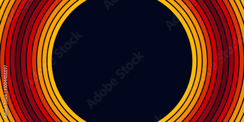 Abstract colorful 70s background vector. Vintage retro wallpaper with rainbow stripes and wavy lines. A 1970 color illustration suitable for posters, banners, decorative items and wall art.