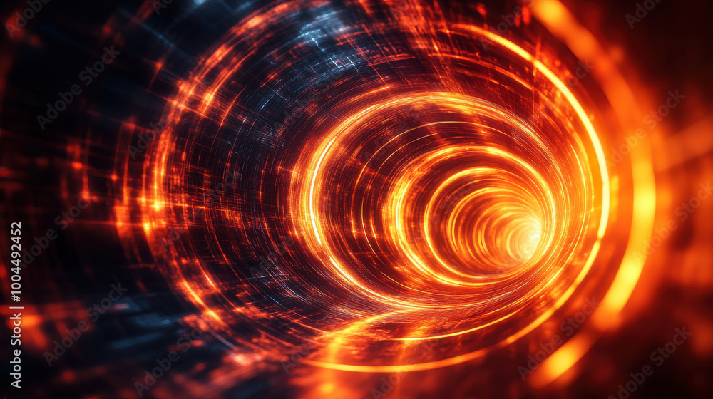 Abstract Tunnel Background with Bright Colors