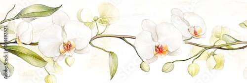 Eine Orchidee auf neutralem Hintergrund 