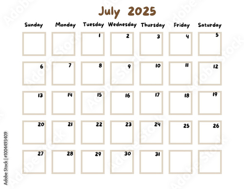 Calendar 2025 for Kid and  Childern with Colouful Vintage, Pastel Version 2