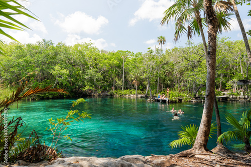 cenote paradise water hole in tulum mexico
