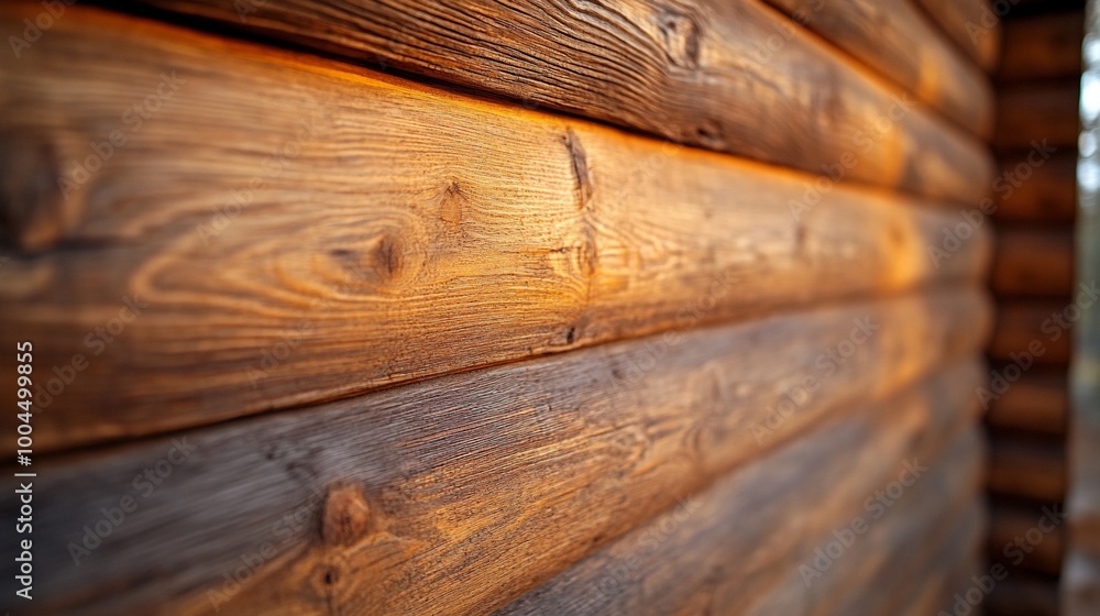 Close-up of rustic wooden wall with natural grain pattern. Close-up of rustic wooden wall with natural grain pattern.