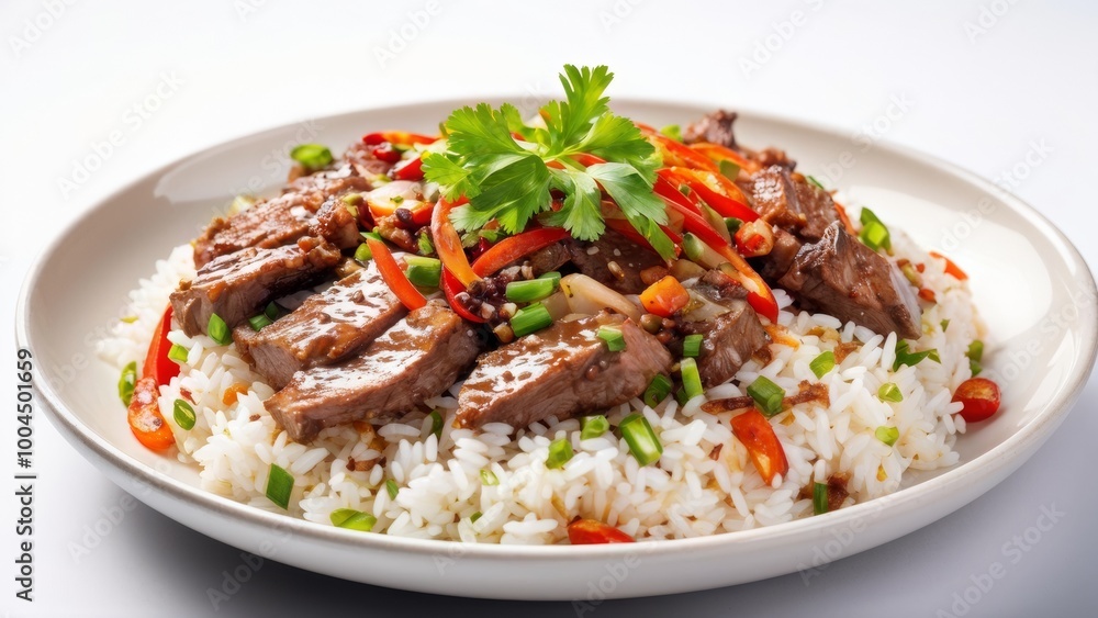 Kabuli - rice with stewed mutton with raisins in Afghan style. Kabuli - rice with stewed mutton with raisins in Afghan style.