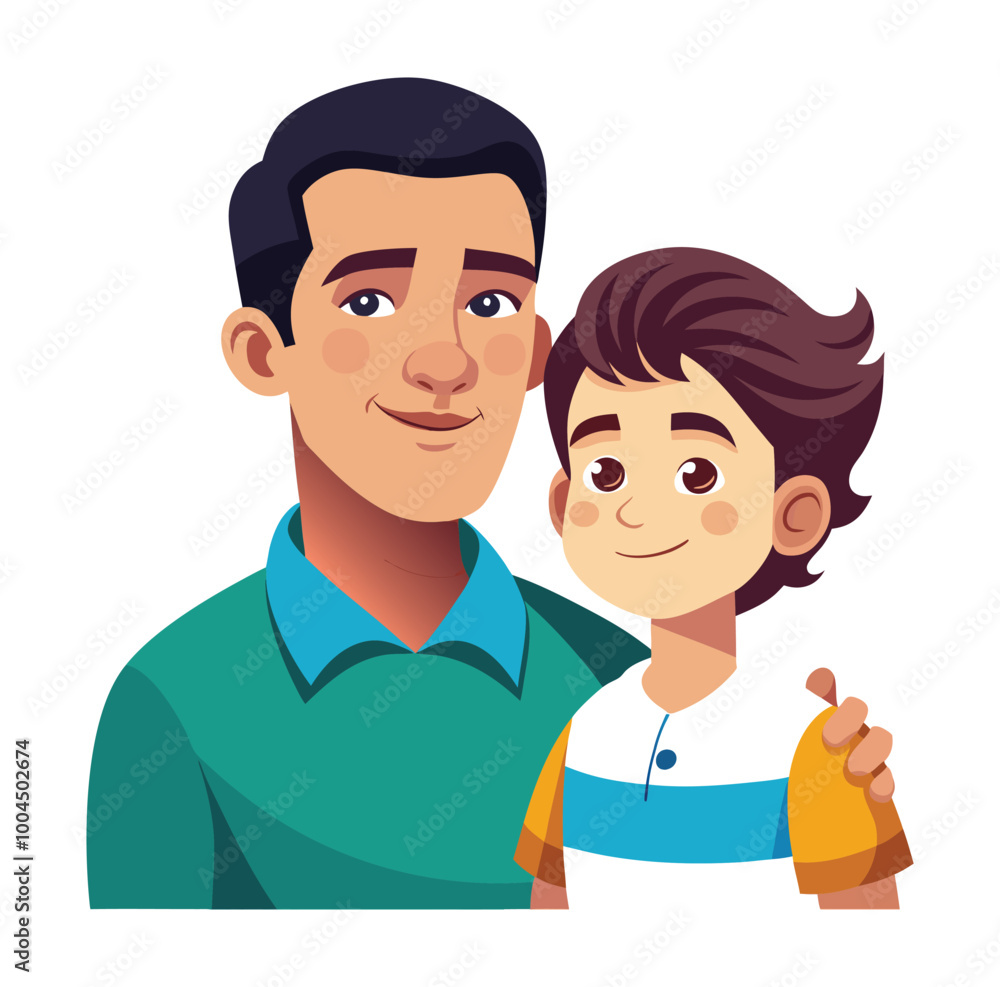 father -holding-a-child-vector-illustration-vector father -holding-a-child-vector-illustration-vector