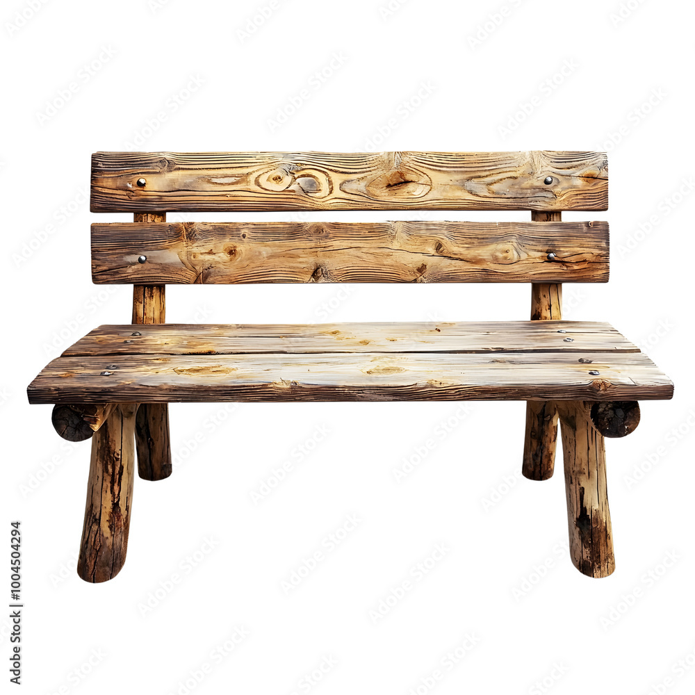 Wooden bench isolated on black background.on transparent, white background, isolate PNG Wooden bench isolated on black background.on transparent, white background, isolate PNG