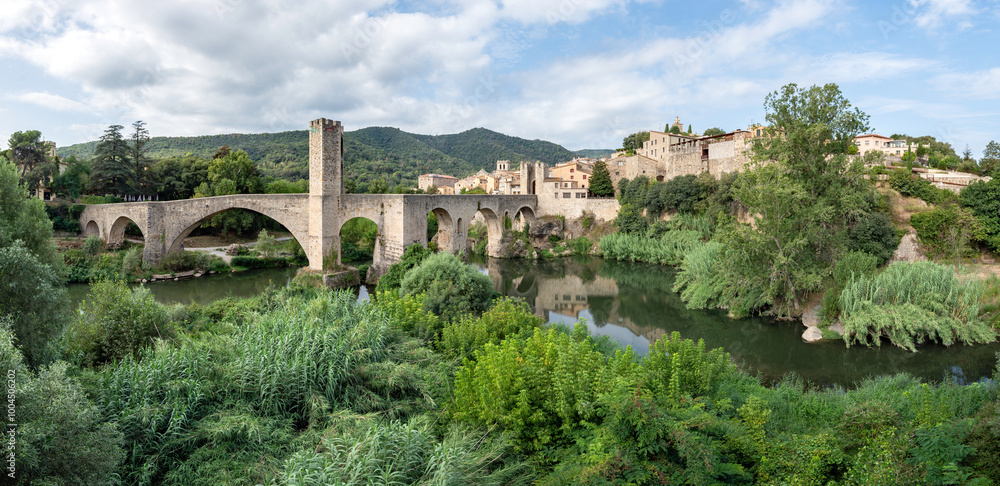 Fototapeta premium Picturesque medieval town of Besalú. Girona, Costa Brava. Catalonia. Spain