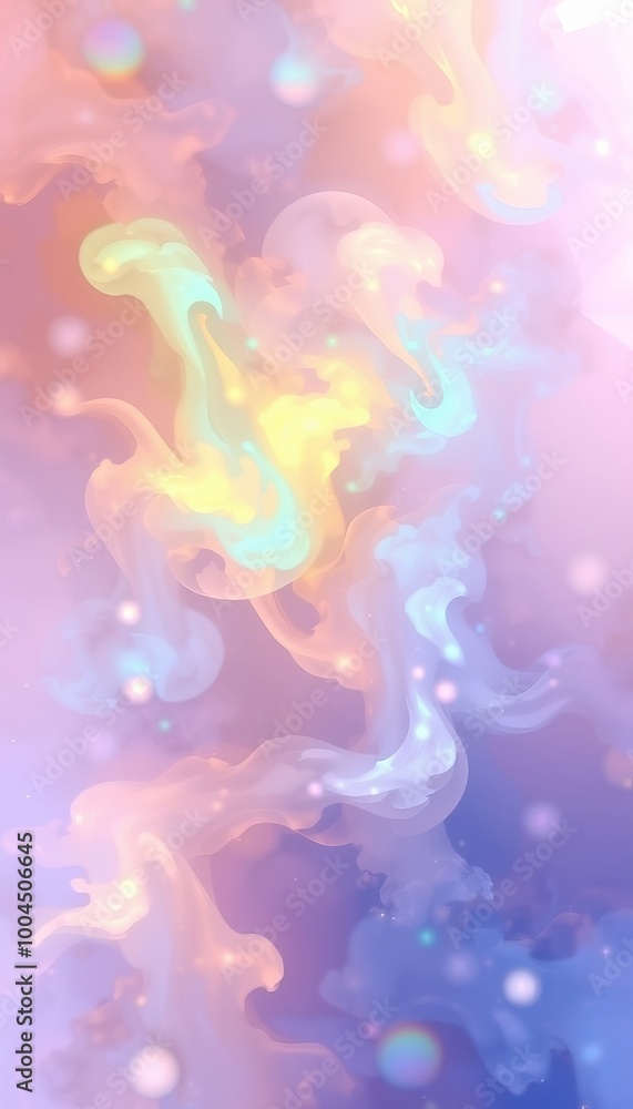 Obraz premium Vertical Abstract Rainbow Light with Ethereal Glow