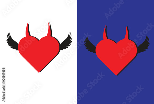 Davil love typography t-shirt design 