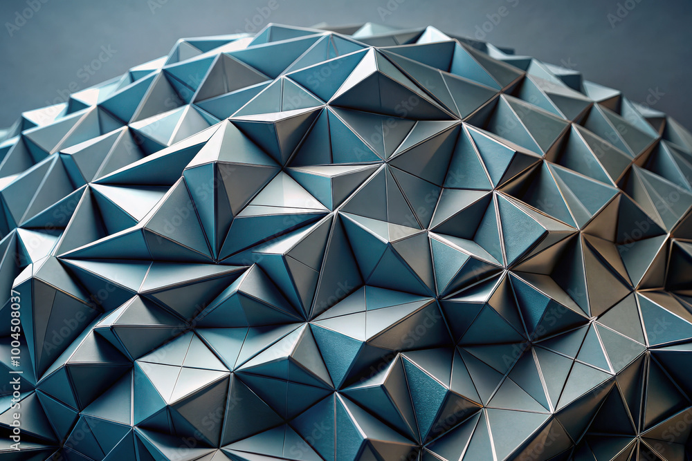 Intricate geometric patterns in blue and gray folds create a stunning visual effect that captivates the eye and stimulates the mind. Generative AI Intricate geometric patterns in blue and gray folds create a stunning visual effect that captivates the eye and stimulates the mind. Generative AI
