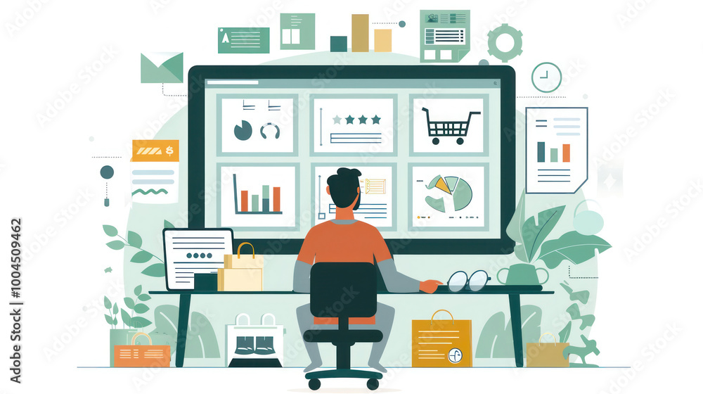 A manager overseeing e-commerce operations, coordinating between marketing, logistics, and customer service teams to ensure smooth daily functioning. A manager overseeing e-commerce operations, coordinating between marketing, logistics, and customer service teams to ensure smooth daily functioning.