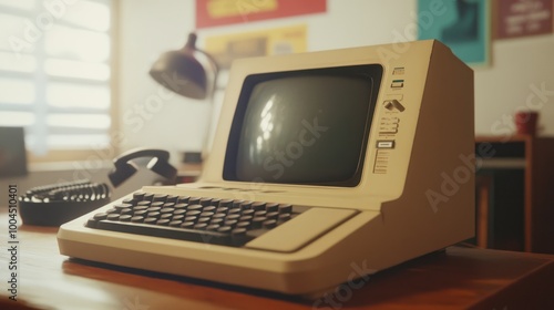 Vintage Computer on a Desk