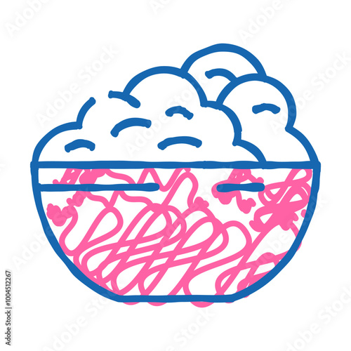 ground meat doodle icon sketch vector. ground meat sign. isolated symbol illustration