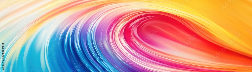 Abstract rainbow circle with fluid lines and dynamic colors, evoking movement, copy space Abstract rainbow circle with fluid lines and dynamic colors, evoking movement, copy space