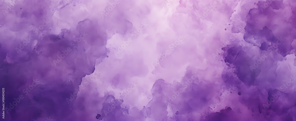 Fototapeta premium Abstract Watercolor Violet Background with Copy Space