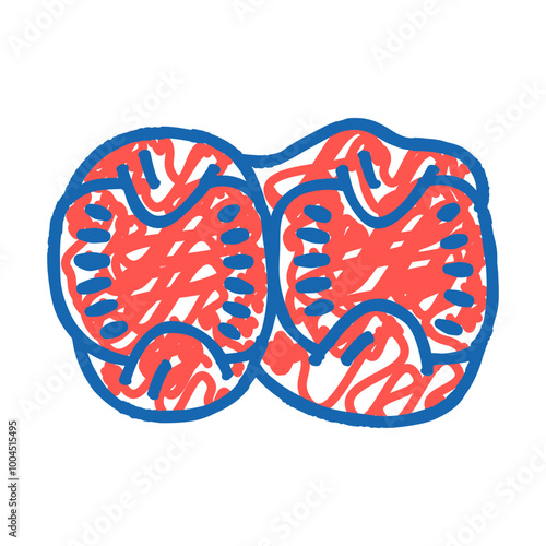 broiler stomachs doodle icon sketch vector. broiler stomachs sign. isolated symbol illustration