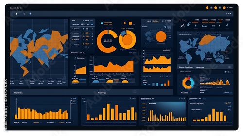 A digital marketing dashboard tracking key metrics and engagement in real-time. 