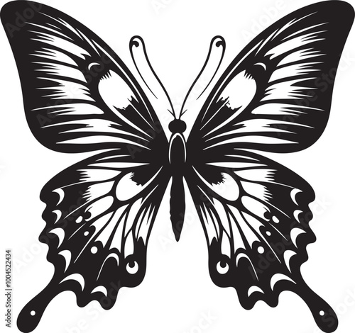 Butterfly Silhouette Vector Illustration Design photo