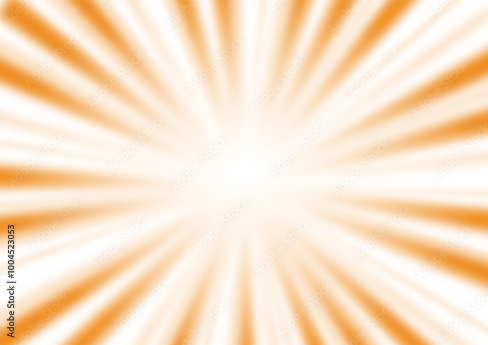 Obraz premium 温かそうなぼやけたオレンジ色の集中線