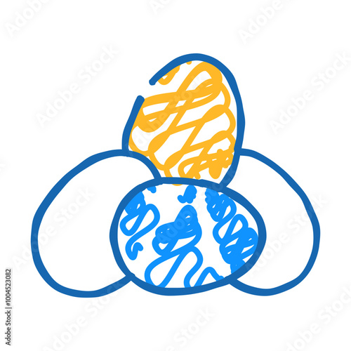 eggs chicken doodle icon sketch vector. eggs chicken sign. isolated symbol illustration