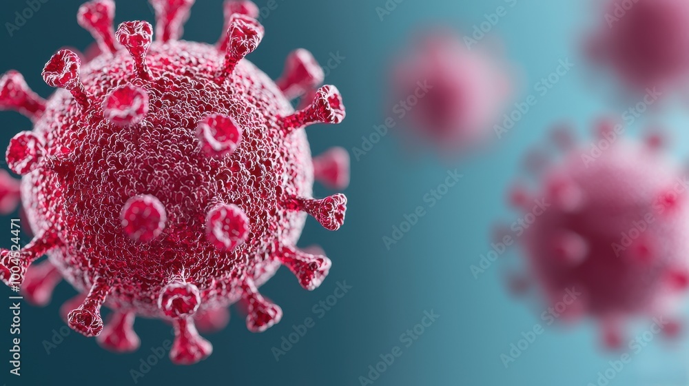 Close-up View of COVID-19 Virus Structure in Detail Close-up View of COVID-19 Virus Structure in Detail