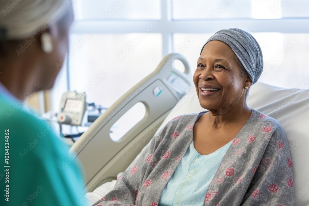 Hospital patient talking doctor. Hospital patient talking doctor.