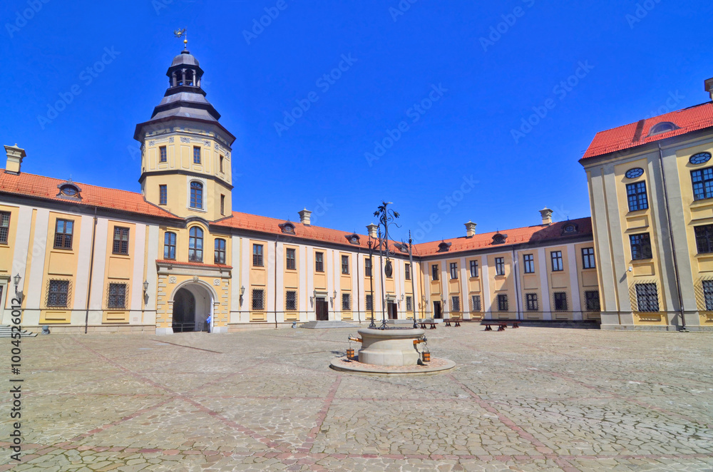 Naklejka premium Nesvizh Castle residential castle of the Radziwiłł family in Belarus