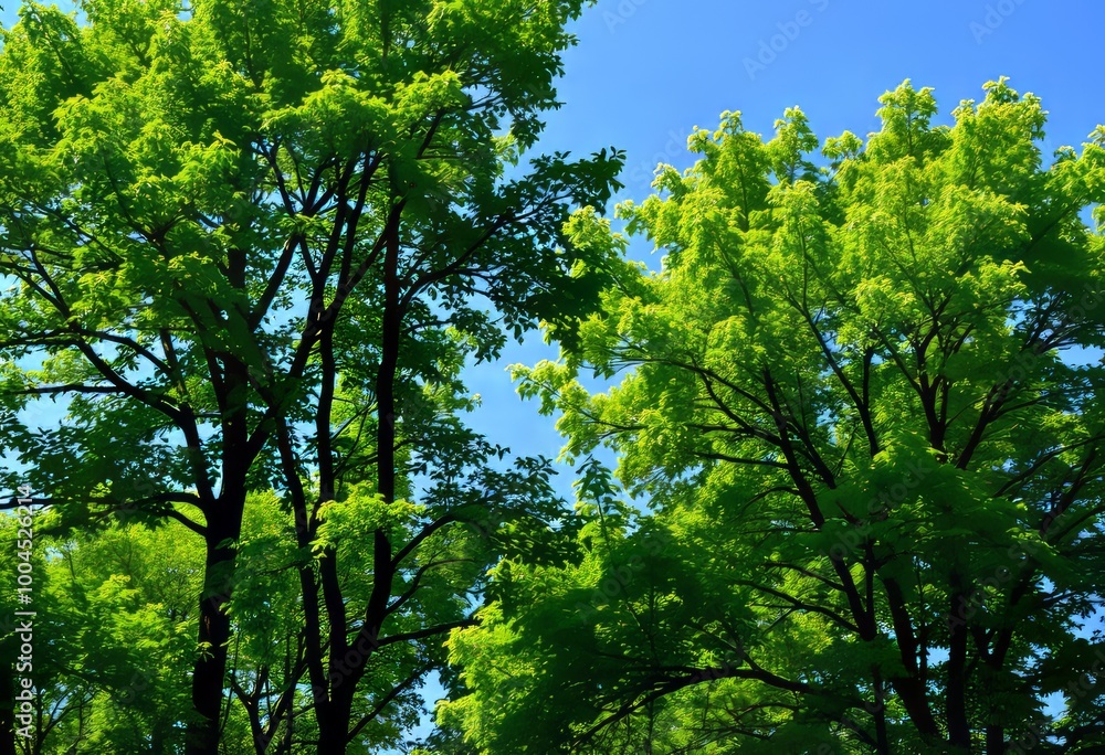 A close up of a glass windowpane reflecting the trees outside Th