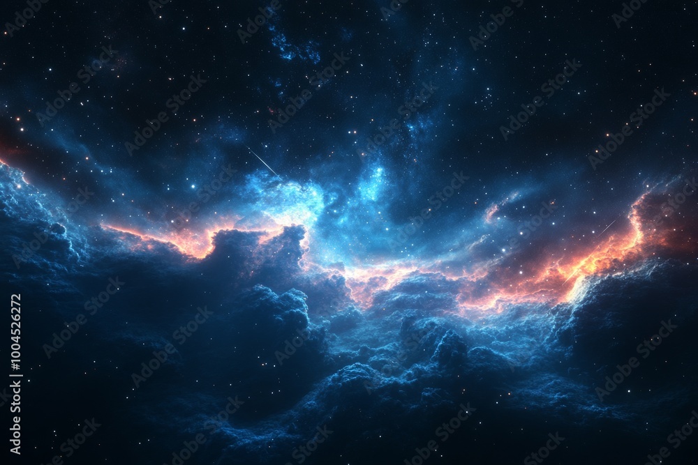 Fototapeta premium An awe-inspiring visual representation of the boundless universe, capturing the infinite wonders of the cosmos and the celestial beauty beyond