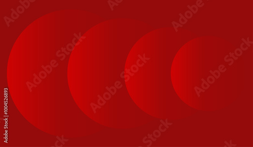 Abstract background with red gradient, ellipsoidal shapes and copy space. photo