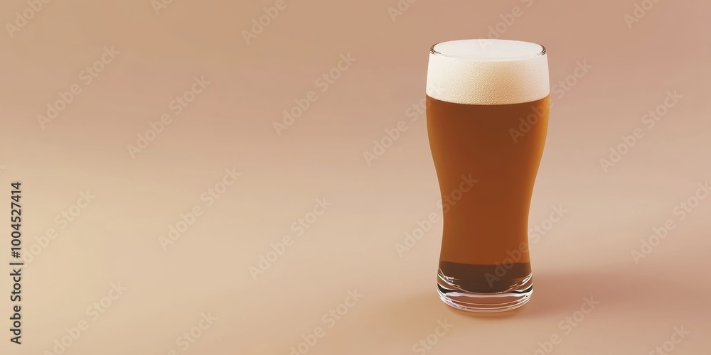Close-up of a Glass of Beer with Foamy Topping Close-up of a Glass of Beer with Foamy Topping