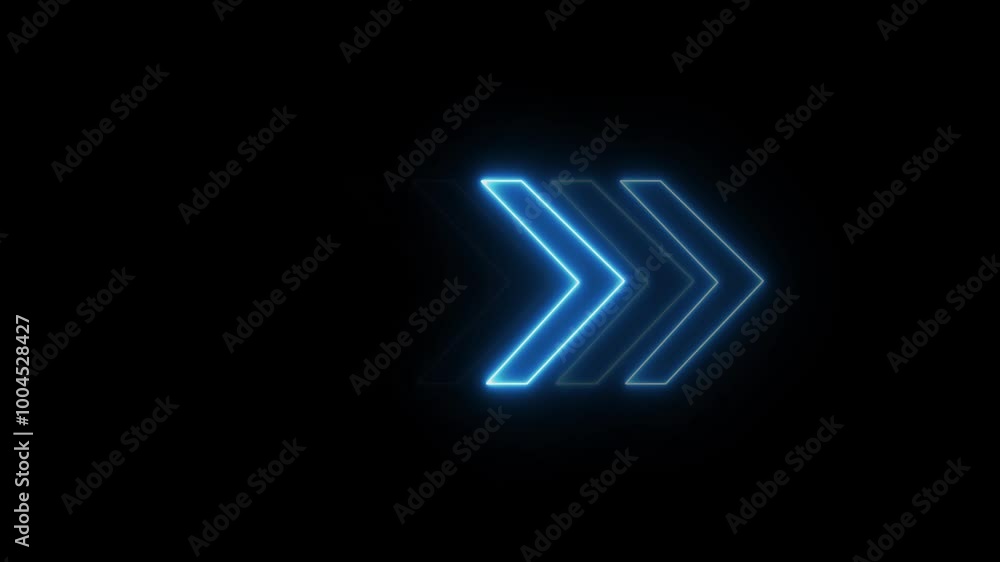 Glowing Neon Arrows Animation. Glowing Neon Arrows Animation.