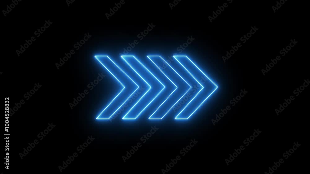 Glowing Neon Arrows Animation. Glowing Neon Arrows Animation.